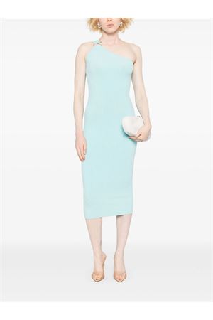 Light blue ribbed midi dress DAVID KOMA | SS25DKKN70DBLUESILVER